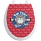 School Mascot Toilet Seat Decal - Round (Personalized)
