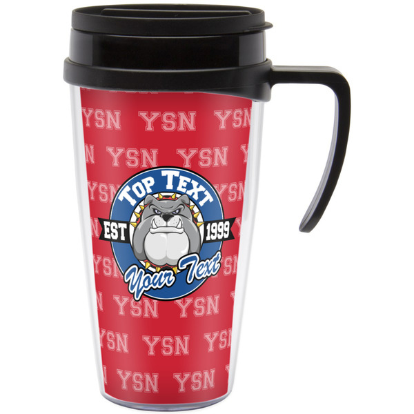 Custom School Mascot Acrylic Travel Mug with Handle (Personalized)