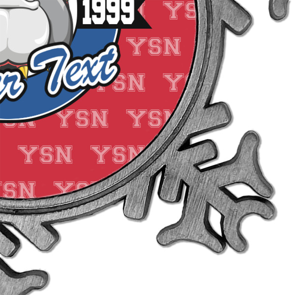 School Mascot Vintage Snowflake - Detail