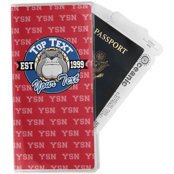 Custom School Mascot Travel Document Holder