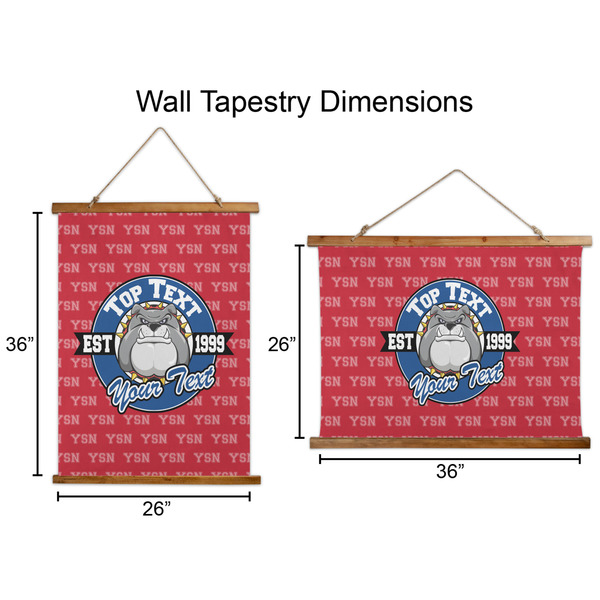 School Mascot Wall Hanging Tapestries - Parent/Sizing