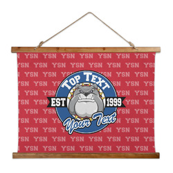 School Mascot Wall Hanging Tapestry - Wide (Personalized)