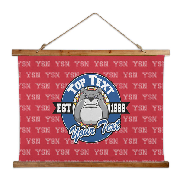 Custom School Mascot Wall Hanging Tapestry - Wide (Personalized)