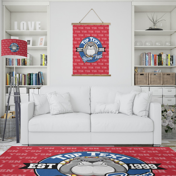 School Mascot Wall Hanging Tapestry - Portrait - IN CONTEXT
