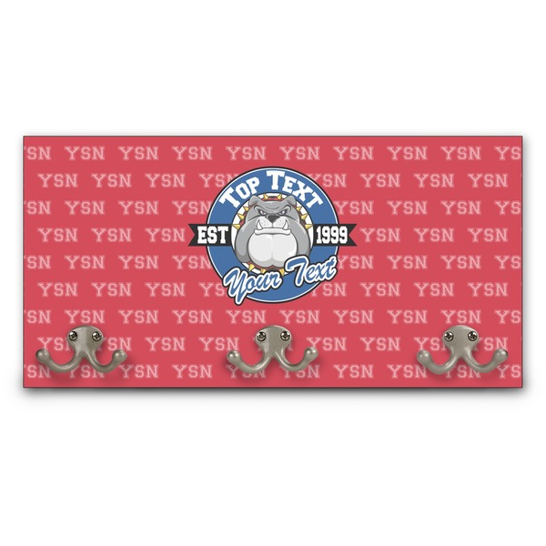 Custom School Mascot Wall Mounted Coat Rack (Personalized)