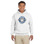 School Mascot Hoodie - White - Small (Personalized)
