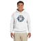 School Mascot Hoodie - White - Large (Personalized)