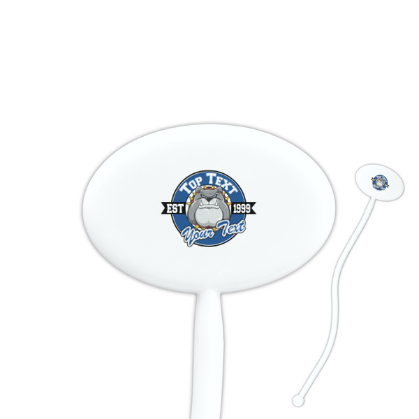 Custom School Mascot Oval Plastic Stir Sticks (Personalized)