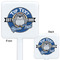 School Mascot White Plastic Stir Stick - Double Sided - Approval