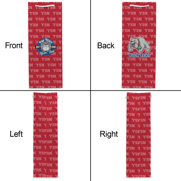 School Mascot Wine Gift Bag - Gloss - Approval