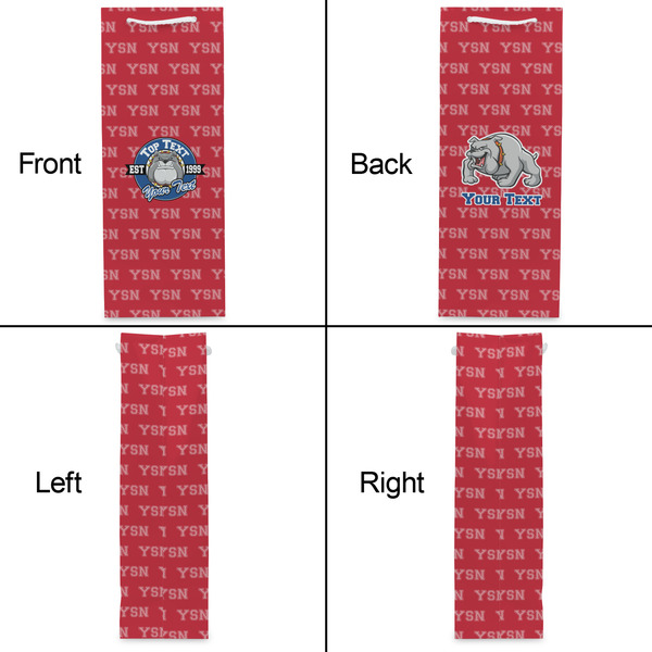 School Mascot Wine Gift Bag - Matte - Approval