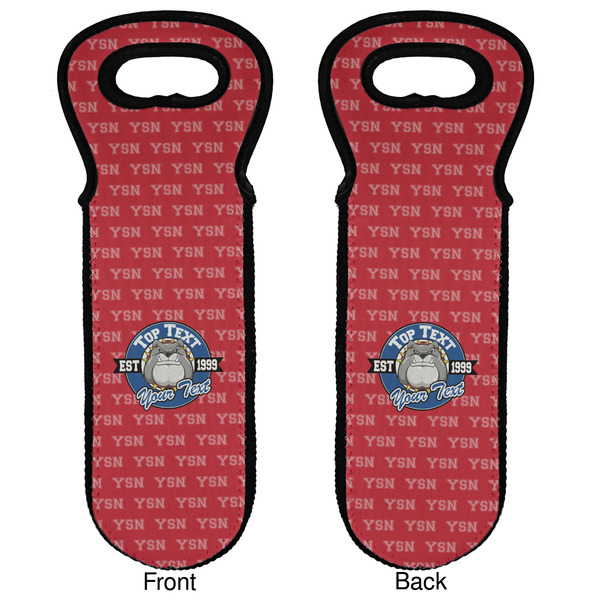 School Mascot Wine Tote Front & Back
