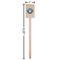 School Mascot Wooden 6.25" Stir Stick - Rectangular - Dimensions