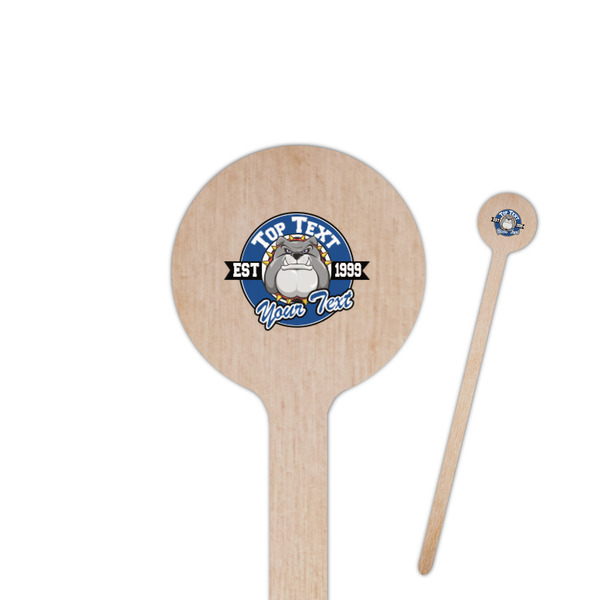 Custom School Mascot Round Wooden Stir Sticks (Personalized)
