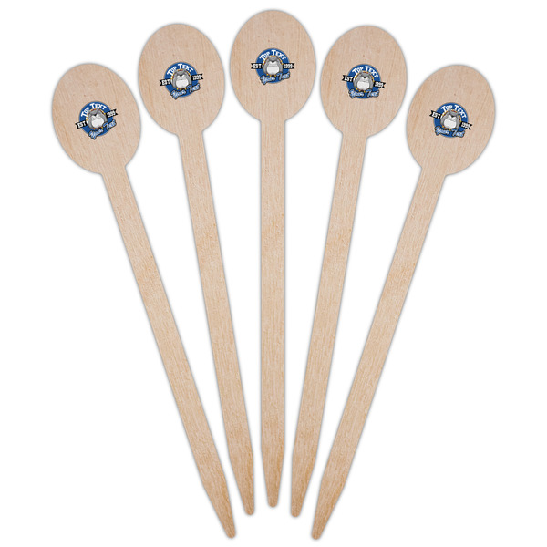 School Mascot Wooden Food Pick - Oval - Fan View