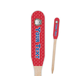 School Mascot Paddle Wooden Food Picks - Double Sided (Personalized)