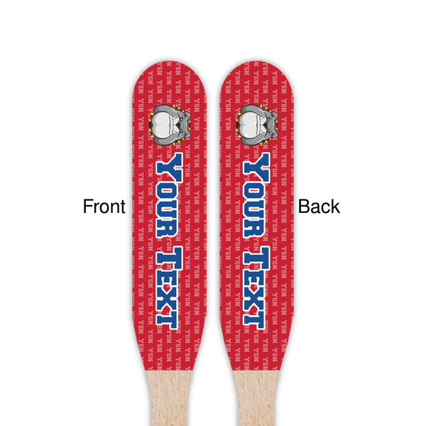 School Mascot Wooden Food Pick - Paddle - Double Sided - Front & Back