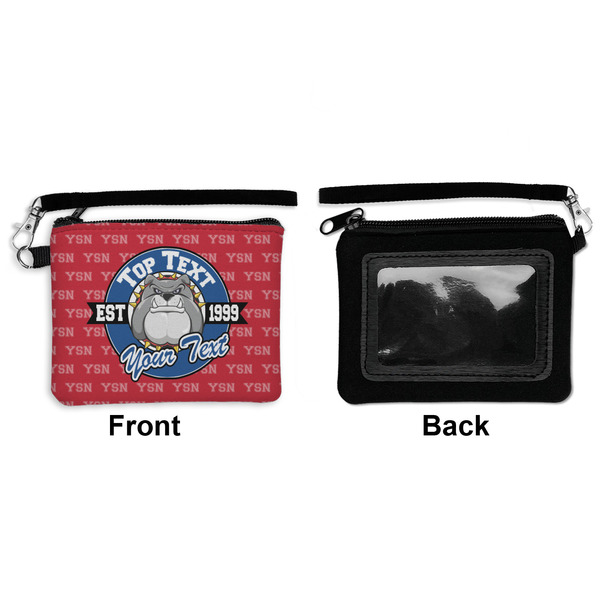 School Mascot Wristlet ID Cases - Front & Back