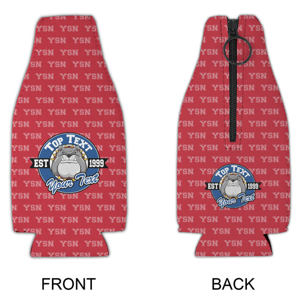 School Mascot Zipper Bottle Cooler - APPROVAL