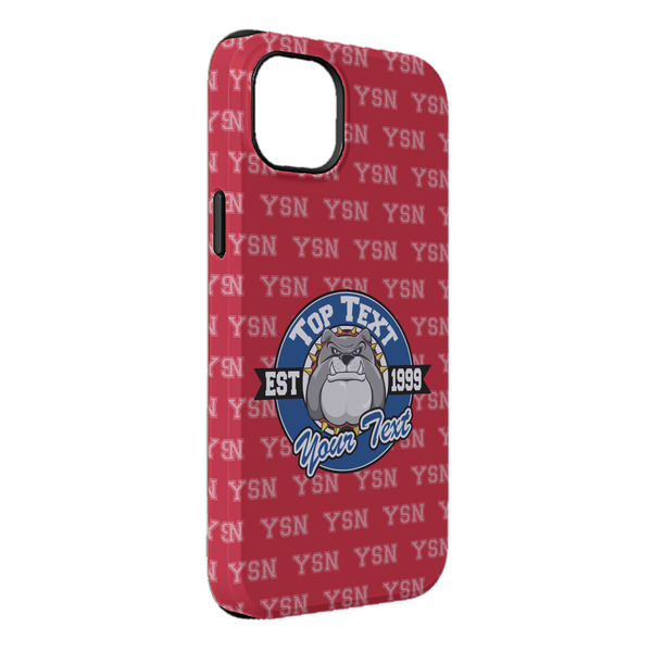 Custom School Mascot iPhone Case - Rubber Lined - iPhone 14 Plus (Personalized)