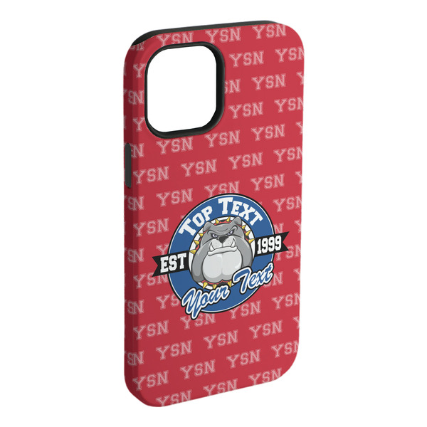 Custom School Mascot iPhone Case - Rubber Lined - iPhone 15 Plus (Personalized)