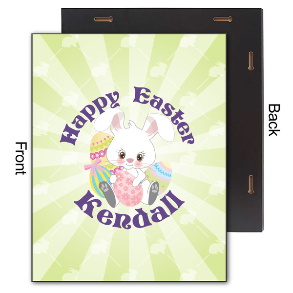 Easter Bunny 11x14 Wood Print - Front & Back View