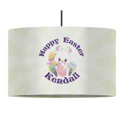 Easter Bunny 12" Drum Pendant Lamp - Fabric (Personalized)