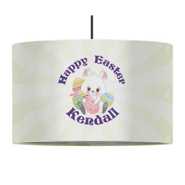 Custom Easter Bunny 12" Drum Pendant Lamp - Fabric (Personalized)