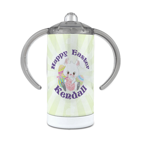Custom Easter Bunny 12 oz Stainless Steel Sippy Cup (Personalized)