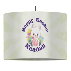 Easter Bunny 16" Drum Pendant Lamp - Fabric (Personalized)