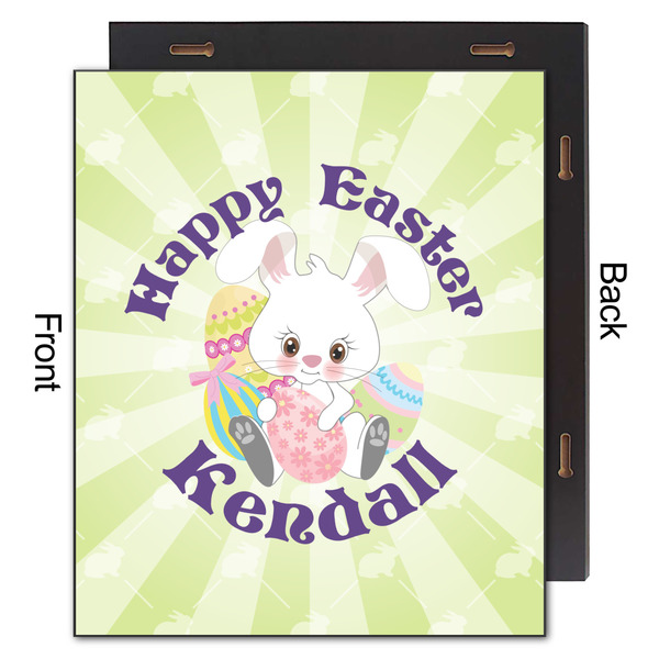 Easter Bunny 20x24 Wood Print - Front & Back View