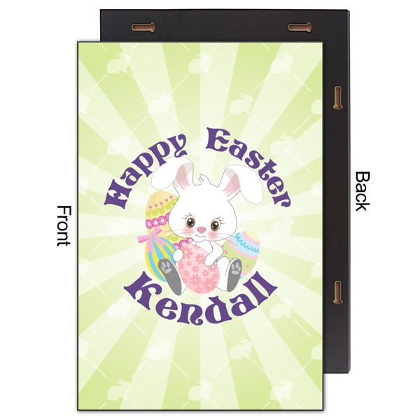 Easter Bunny 20x30 Wood Print - Front & Back View