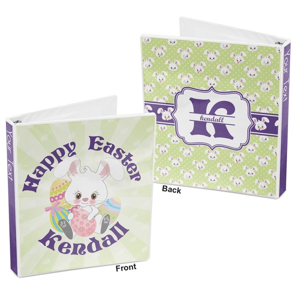 Easter Bunny 3-Ring Binder Front and Back