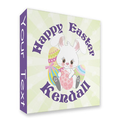 Easter Bunny 3 Ring Binder - Full Wrap - 2" (Personalized)