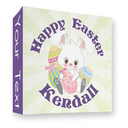 Easter Bunny 3 Ring Binder - Full Wrap - 3" (Personalized)