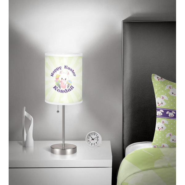 Easter Bunny 7 inch drum lamp shade - in room