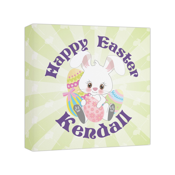 Custom Easter Bunny Canvas Print - 8x8 (Personalized)