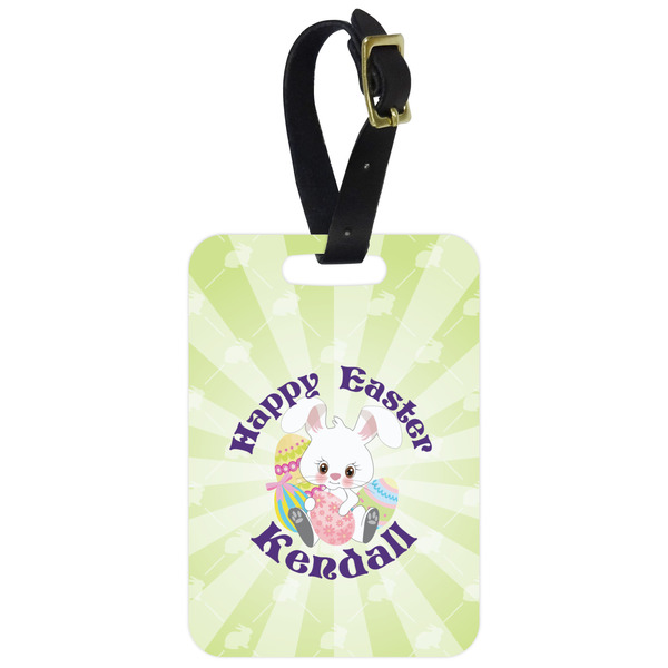 Custom Easter Bunny Metal Luggage Tag w/ Name or Text