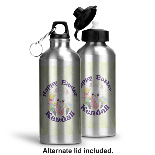 Easter Bunny Aluminum Water Bottle - Alternate lid options