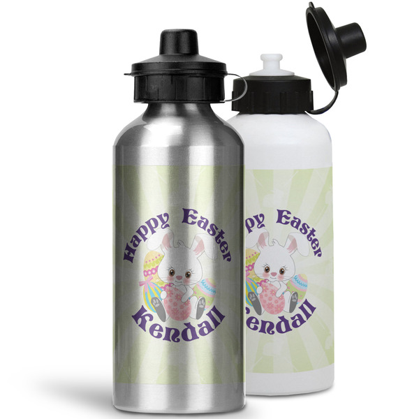Easter Bunny Aluminum Water Bottles - MAIN (white &silver)