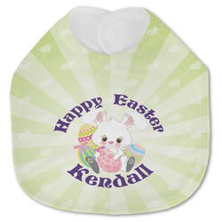 Easter Bunny Jersey Knit Baby Bib w/ Name or Text