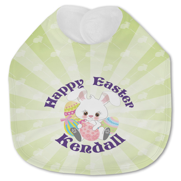 Custom Easter Bunny Jersey Knit Baby Bib w/ Name or Text