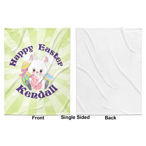 Easter Bunny Baby Blanket (Single Side - Printed Front, White Back)