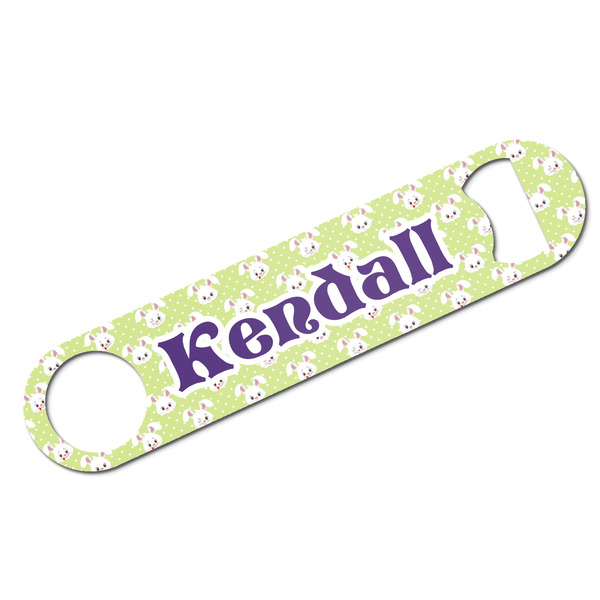 Custom Easter Bunny Bar Bottle Opener w/ Name or Text