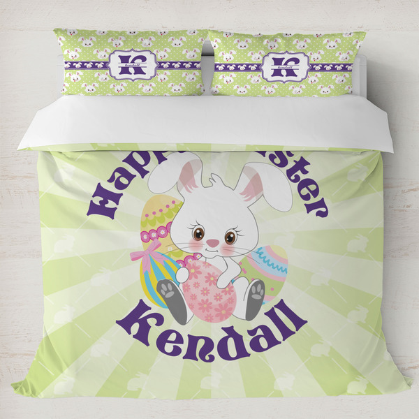 Custom Easter Bunny Duvet Cover Set - King (Personalized)