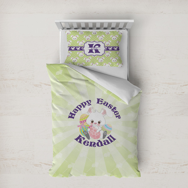 Custom Easter Bunny Duvet Cover Set - Twin XL (Personalized)