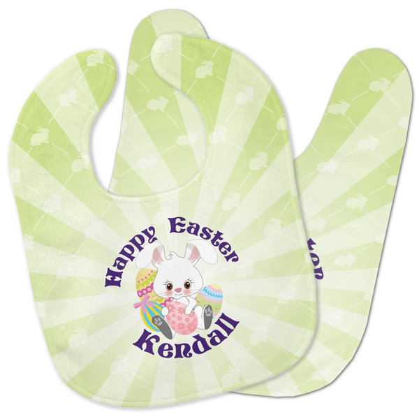 Custom Easter Bunny Baby Bib w/ Name or Text