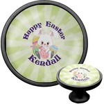 Easter Bunny Cabinet Knob (Black) (Personalized)