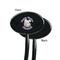 Easter Bunny Black Plastic 7" Stir Stick - Single Sided - Oval - Front & Back