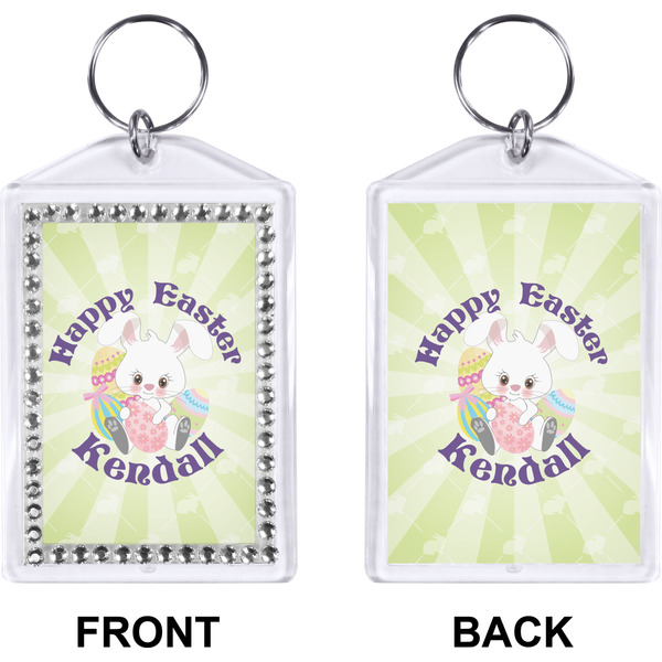 Easter Bunny Bling Keychain (Front + Back)